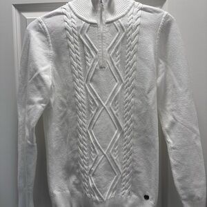 White Cable Knit Sweater- Nils